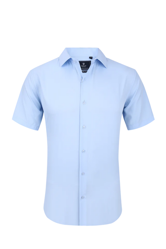 SUSLO SOLID STRETCH SHORT SLEEVE SHIRT (SC515-SKY)