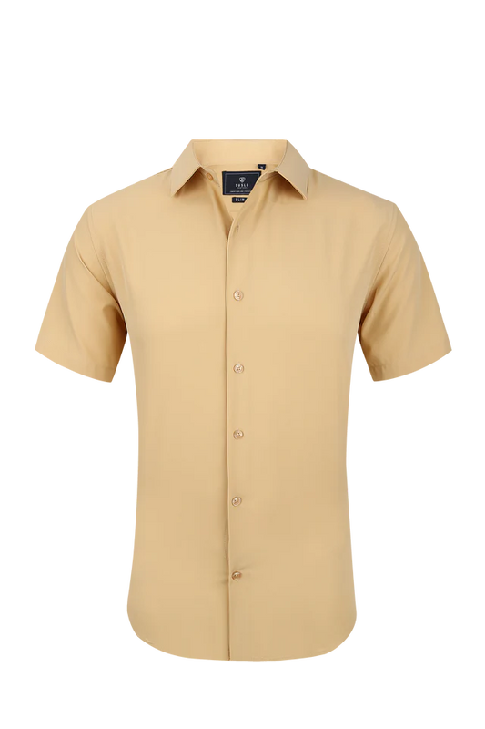 SUSLO SOLID STRETCH SHORT SLEEVE SHIRT (SC515-GOLD)