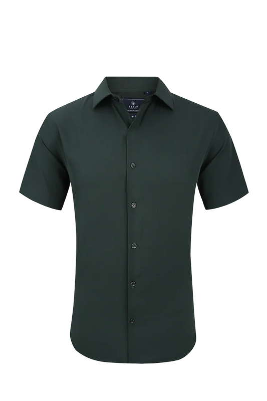 SUSLO SOLID STRETCH SHORT SLEEVE SHIRT (SC515-HUNTER)