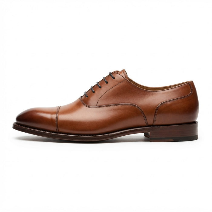 Allure AL03 Genuine Leather Oxford — Cognac Genuine Leather