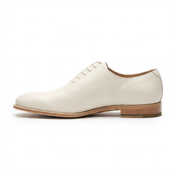 Vangelo Vallo-3 Ortholite Plain Toe — White Matte Leather w/ Ortholite Insole