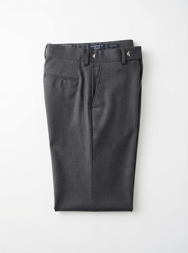 D3S Solid Tailored Formal Dress Pants — Charcoal Grey