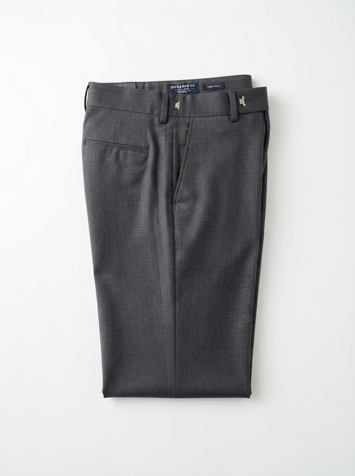 D3S Solid Tailored Formal Dress Pants — Charcoal Grey