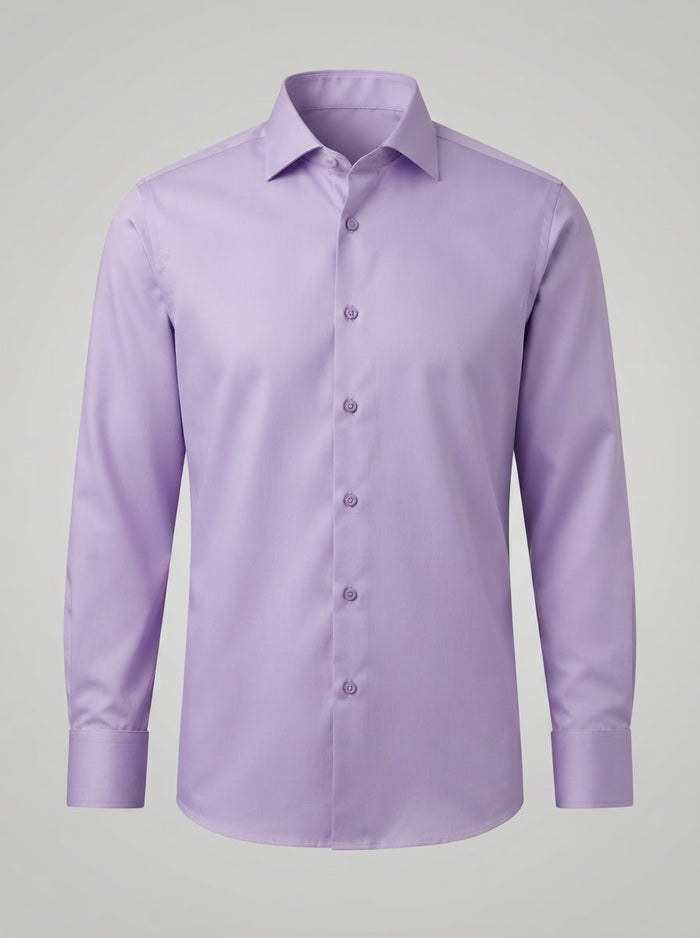 Leo Danieli LDC25 Cotton Dress Shirt — Soft Lavender Solid