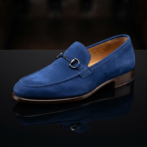 Bravo KING-3 Suede Formal Oxford — Cobalt Blue Soft Suede