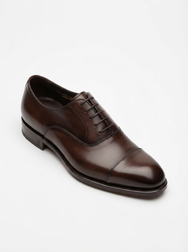 Antonio Cerrelli 7000 Cap Toe Lace — Dark Espresso Brown Leather Upper