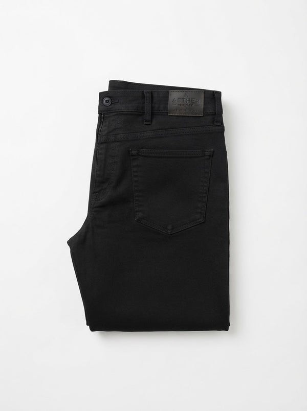 CP005 Casual Twill Slim Straight Flex Pants — Black Twill