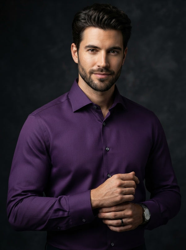 St. Patrick SPSS Slim Fit Shirt — Deep Violet