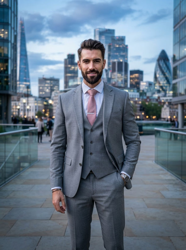 Executive Light Grey 3-Piece Suit — Light Grey