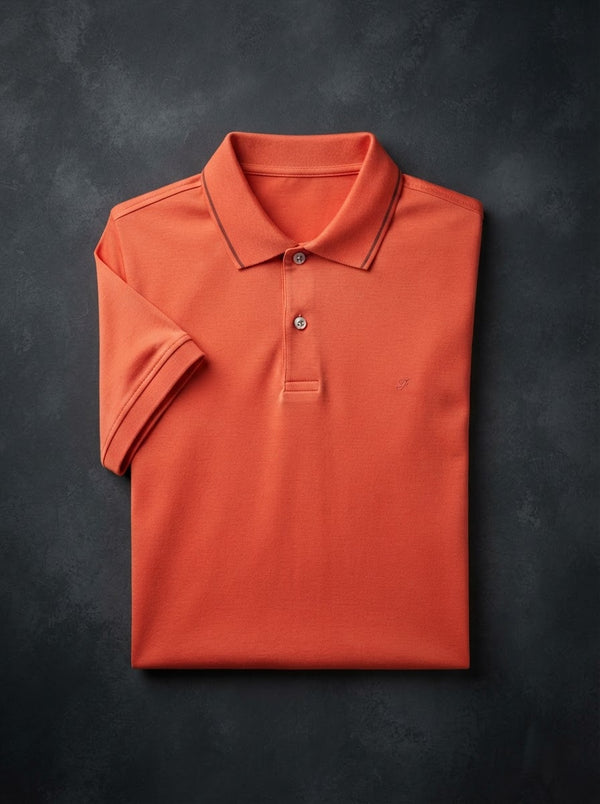 301N Jersey Slim Fit Polo Knit — Coral