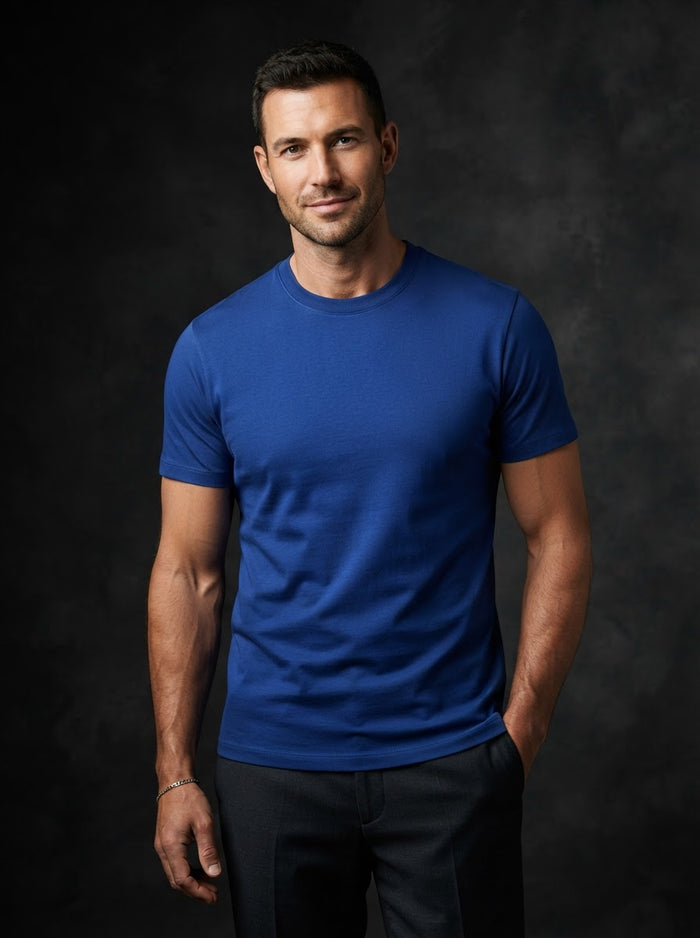 301N Jersey Slim Fit Polo Knit — Royal Blue