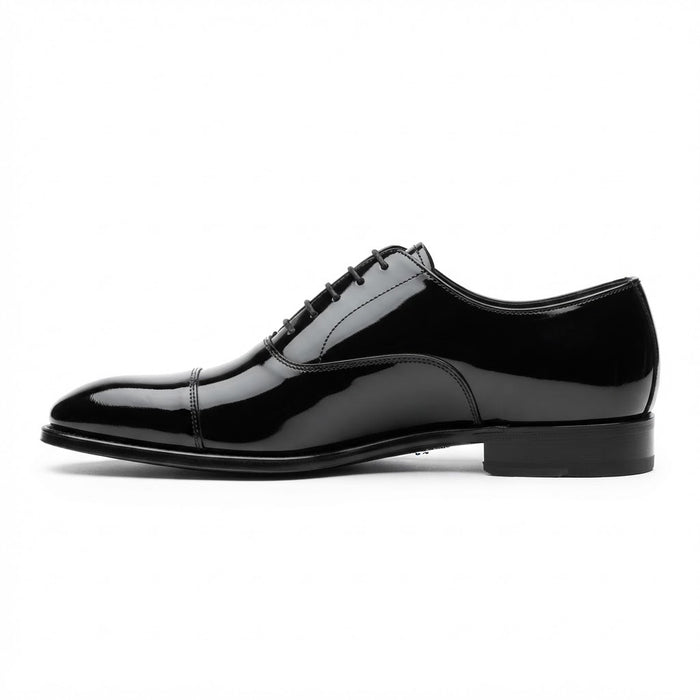 Vangelo TUX-1 Cap Toe Tuxedo Shoe — Black Patent Leather