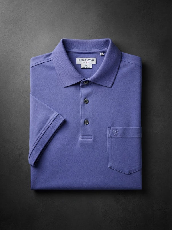 301N Jersey Slim Fit Polo Knit — Periwinkle