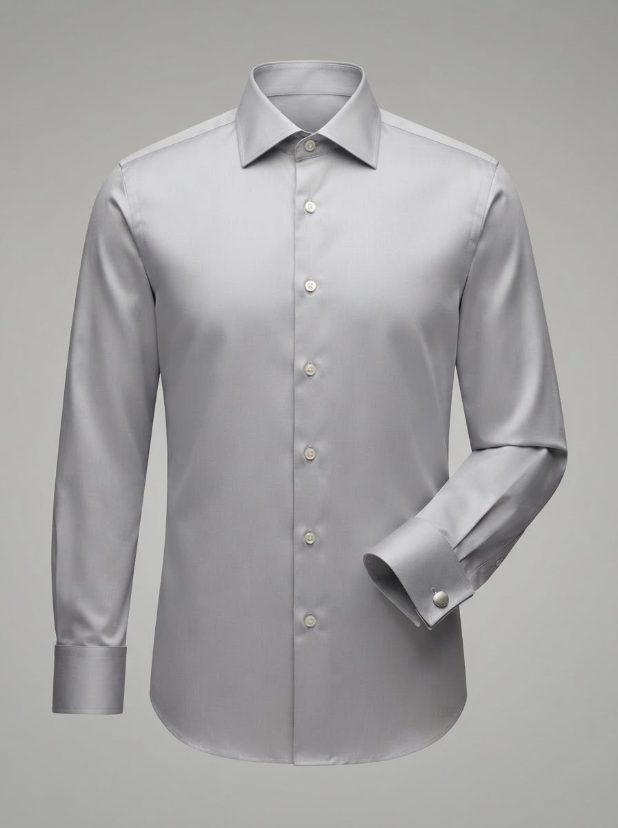 Leo Danieli LDC2 Luxury Floral Shirt — Monochrome Black & Grey Botanical Floral