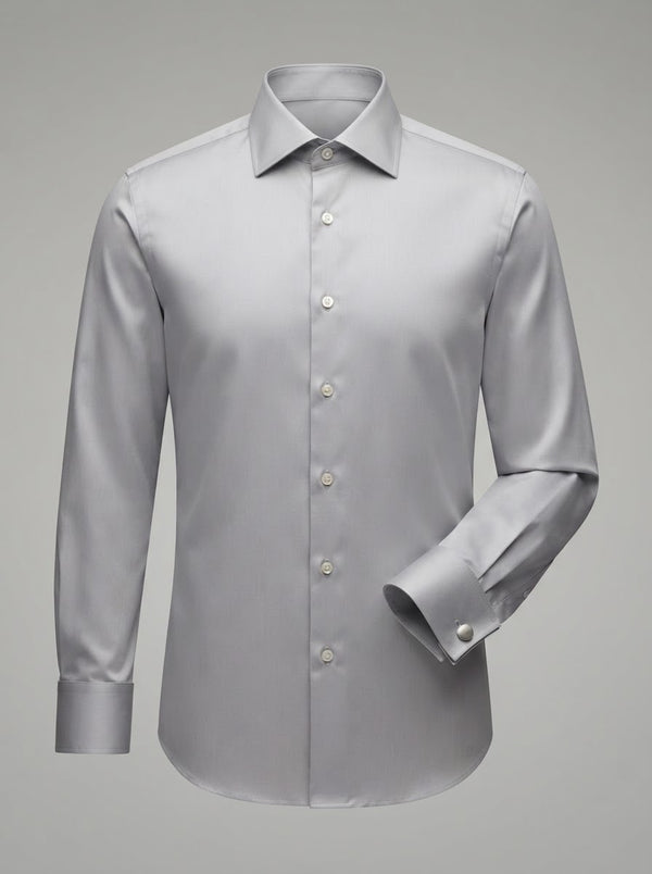 Leo Danieli LDC2 Luxury Floral Shirt — Monochrome Black & Grey Botanical Floral