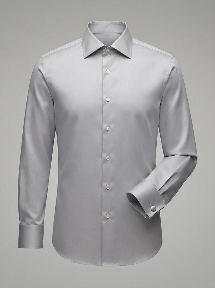 Leo Danieli LDC2 Luxury Floral Shirt — Monochrome Black & Grey Botanical Floral