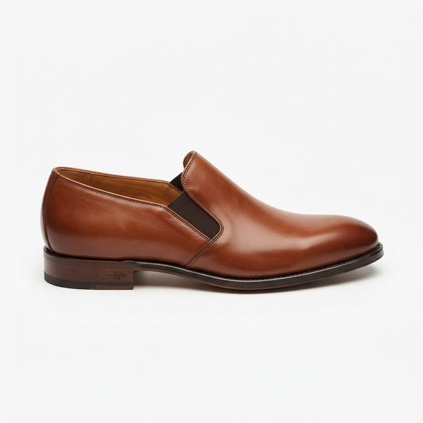 Allure AL04 Genuine Leather Chelsea Loafer — Cognac Genuine Leather