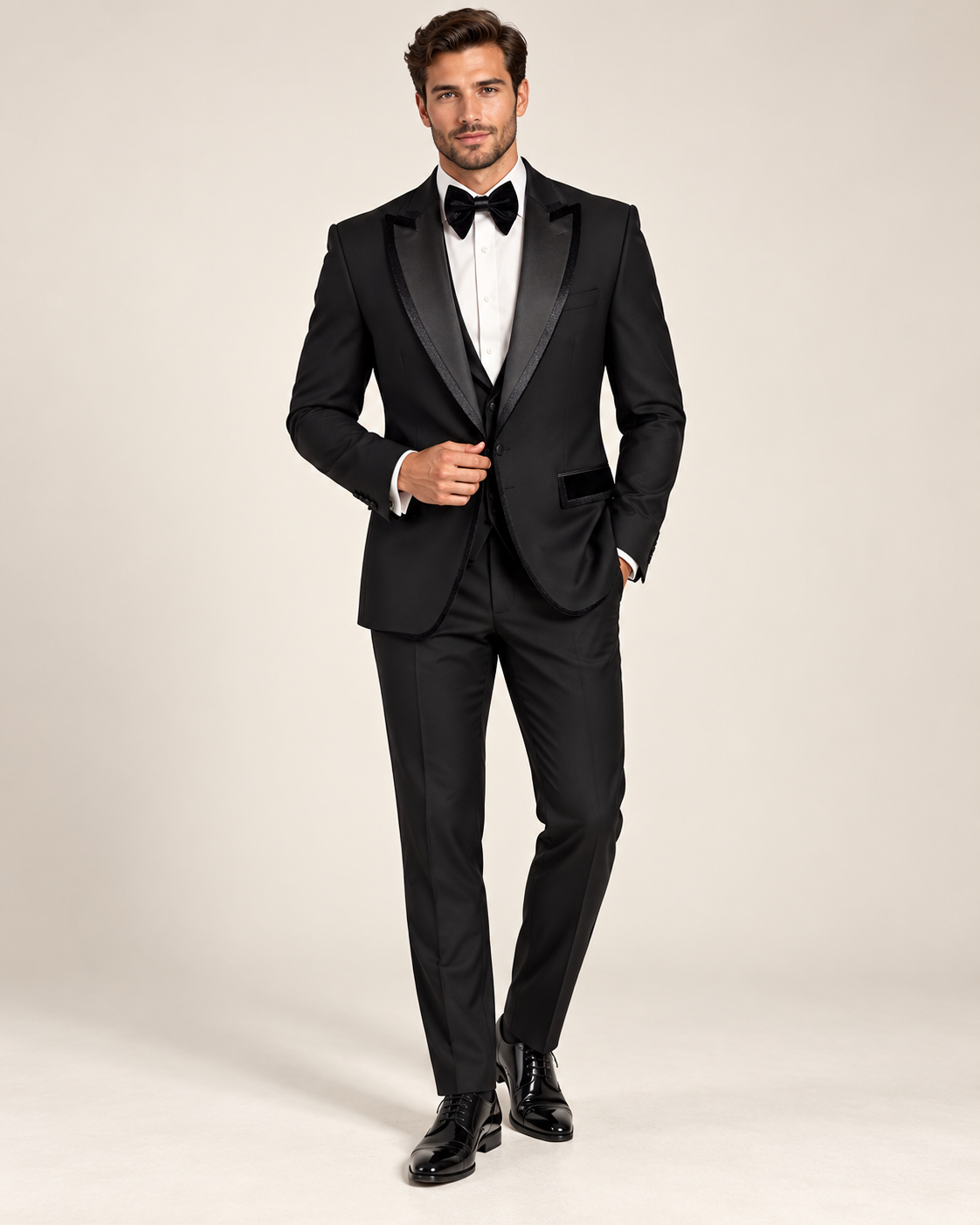 Ivory Double-Breasted Tuxedo Premium