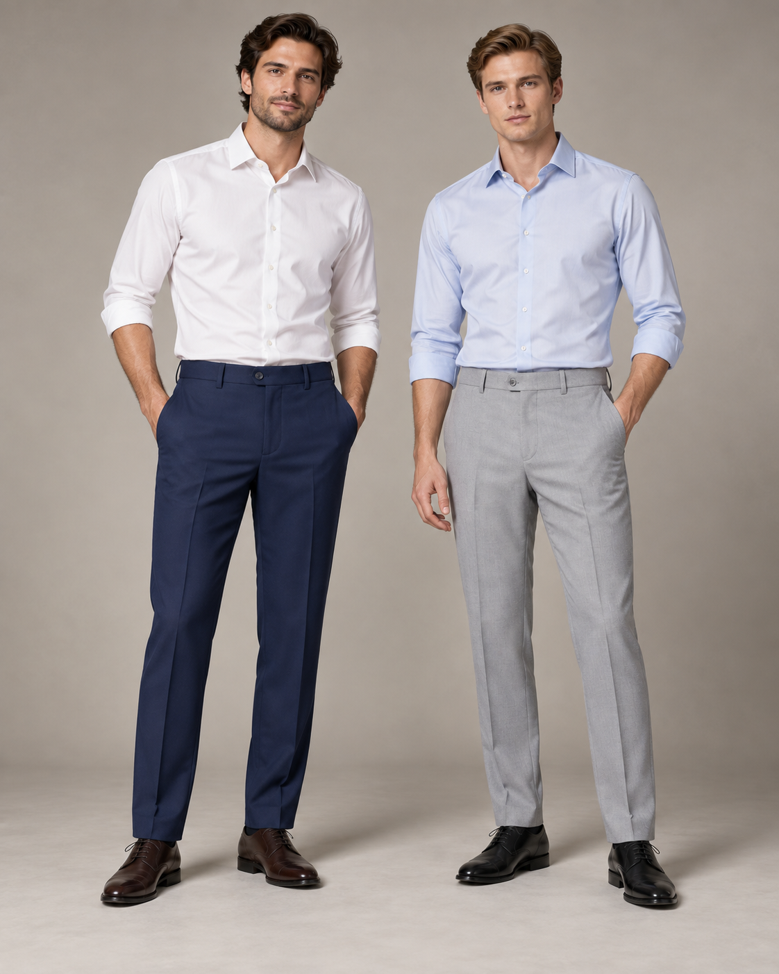 Men's Dress Pants Navy Charcoal