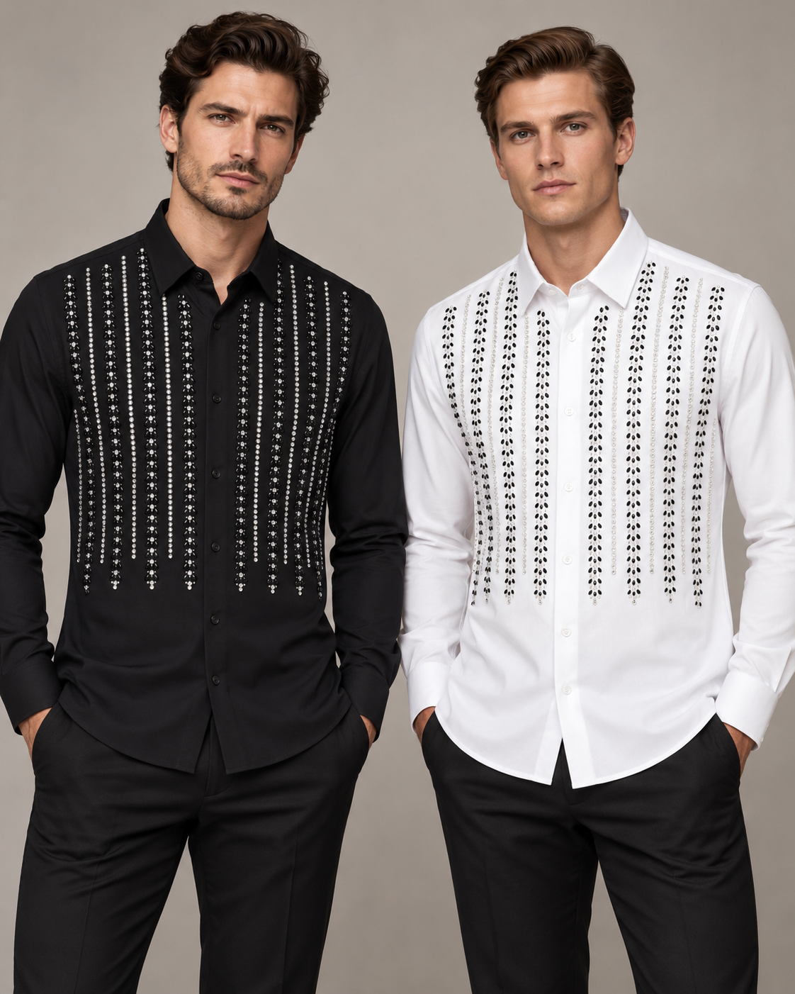 Black Striped Dress Shirt