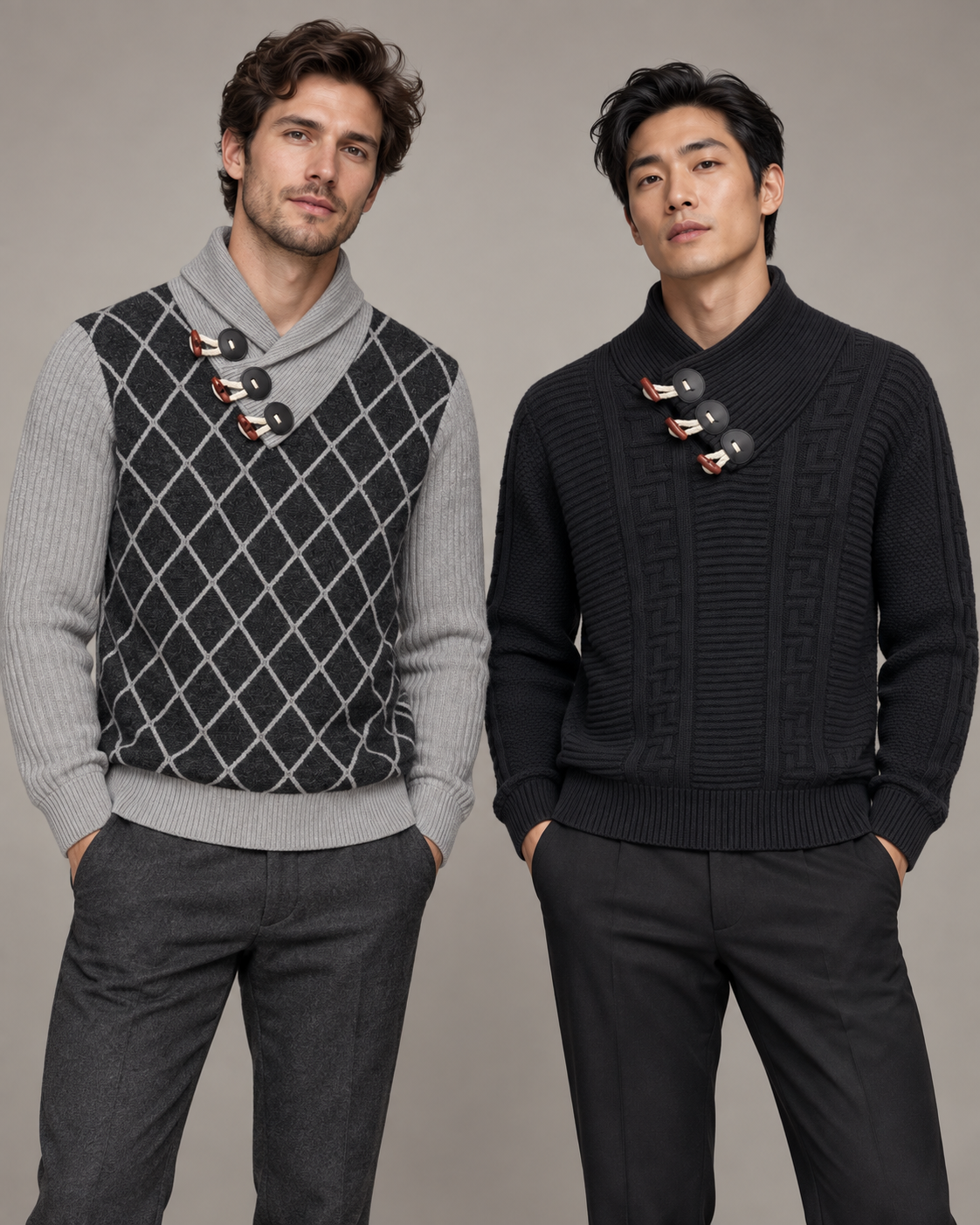 Black Diamond Pattern Sweater