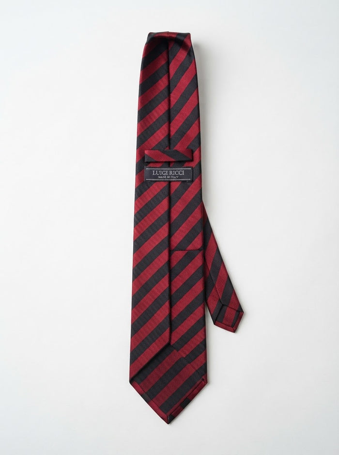 Microfiber Tie & Hanky Set MT367 — Black & White Stripe