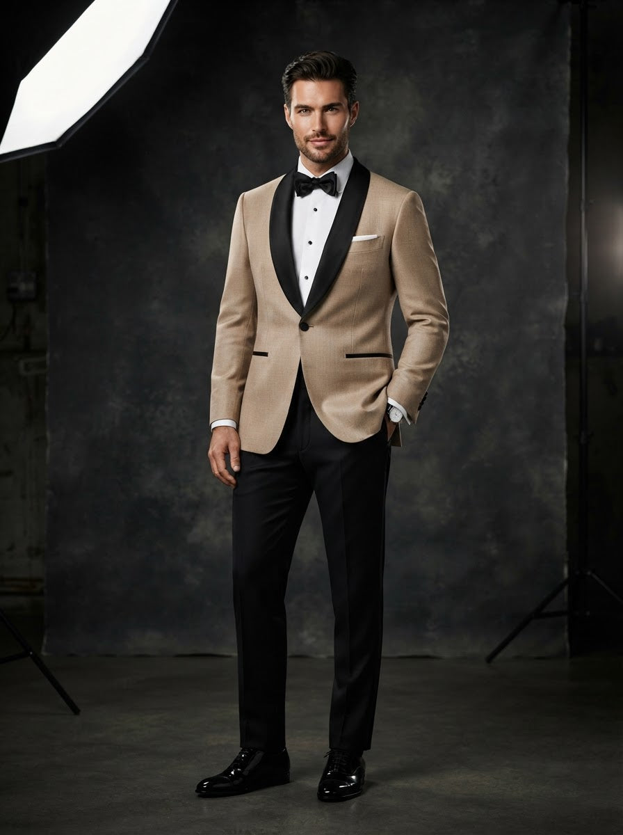 Ike Behar 178 Harrison Tan Shawl Tuxedo — Tan