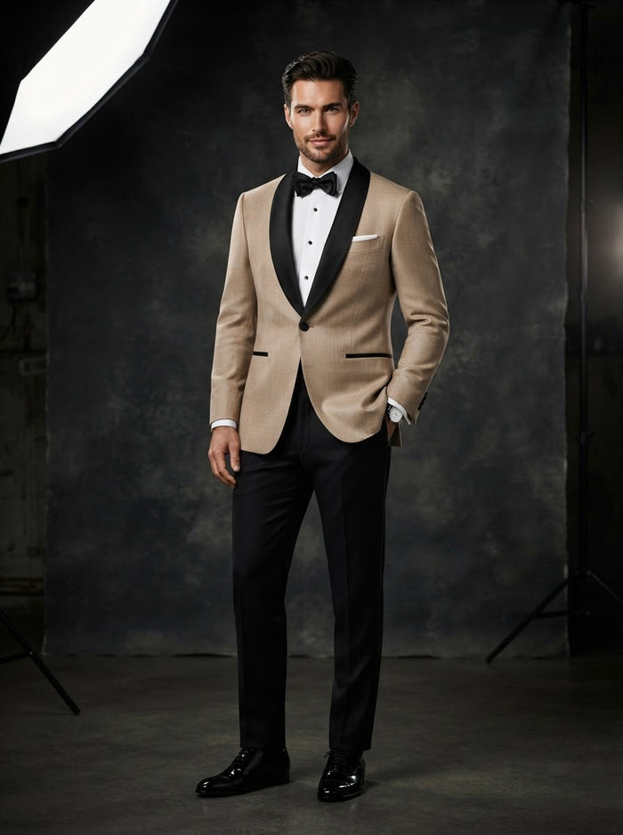 Ike Behar 178 Harrison Tan Shawl Tuxedo — Tan