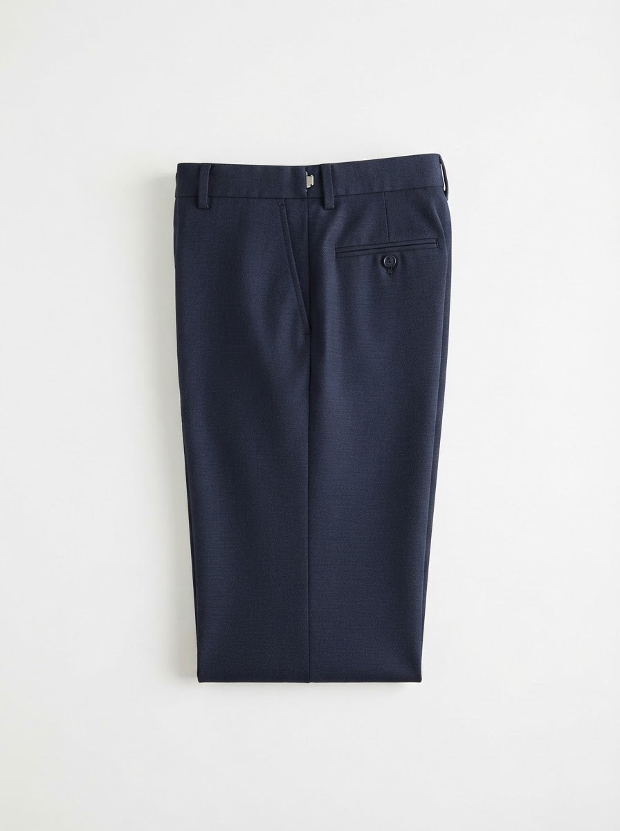 NPT Unpleated Regular Fit Dress Pants — Midnight Navy