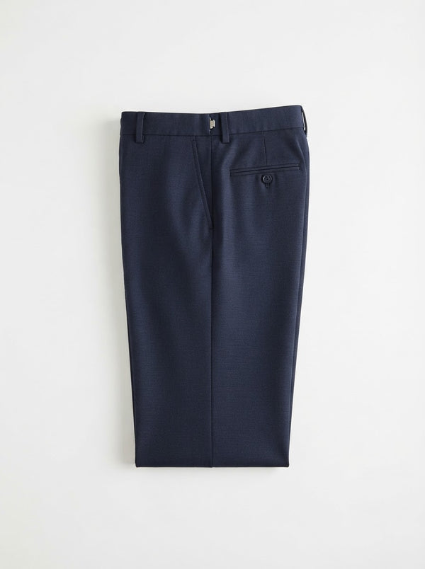 NPT Unpleated Regular Fit Dress Pants — Midnight Navy