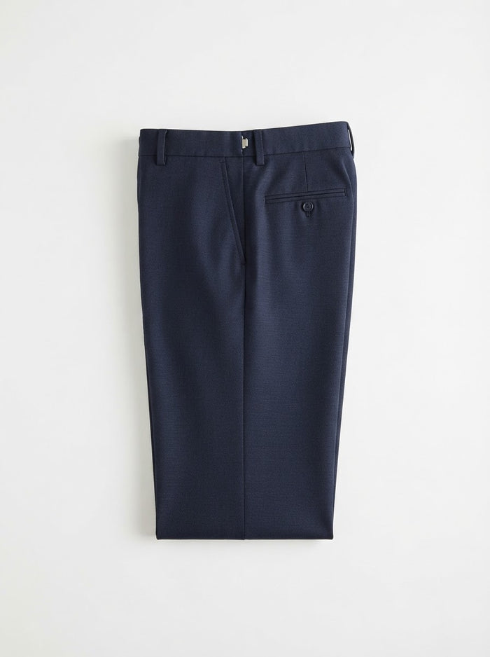 NPT Unpleated Regular Fit Dress Pants — Midnight Navy