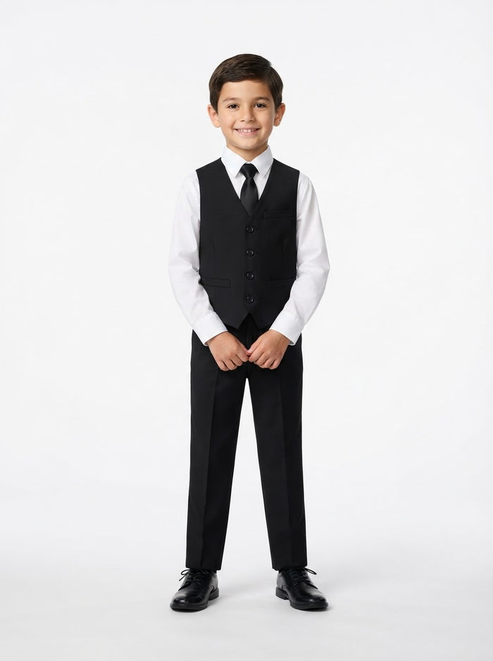 BV346 Boy Suit Separates Vest — Black