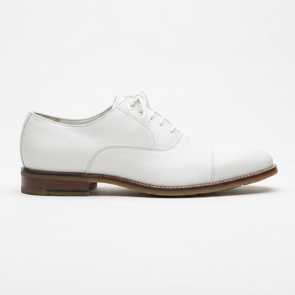 Vangelo TUX-3 Cap Toe Lace — White Matte Leather