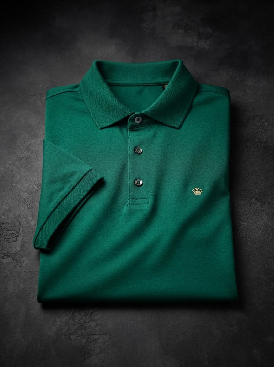 301N Jersey Slim Fit Polo Knit — Emerald Green