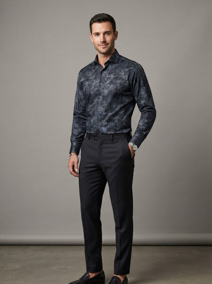 MD5 Digital Print Microfiber Shirt — Astra Dark Speckle