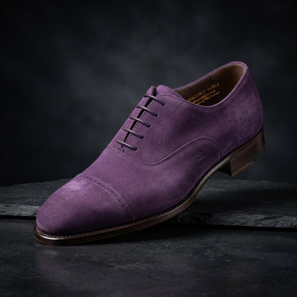 Bravo KING-3 Suede Formal Oxford — Royal Purple Soft Suede