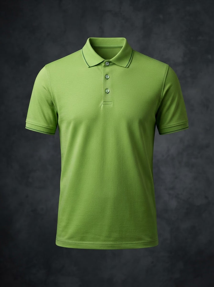 301N Jersey Slim Fit Polo Knit — Green Apple