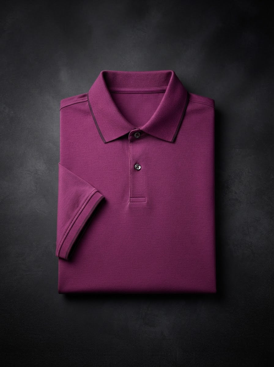 301N Jersey Slim Fit Polo Knit — Magenta