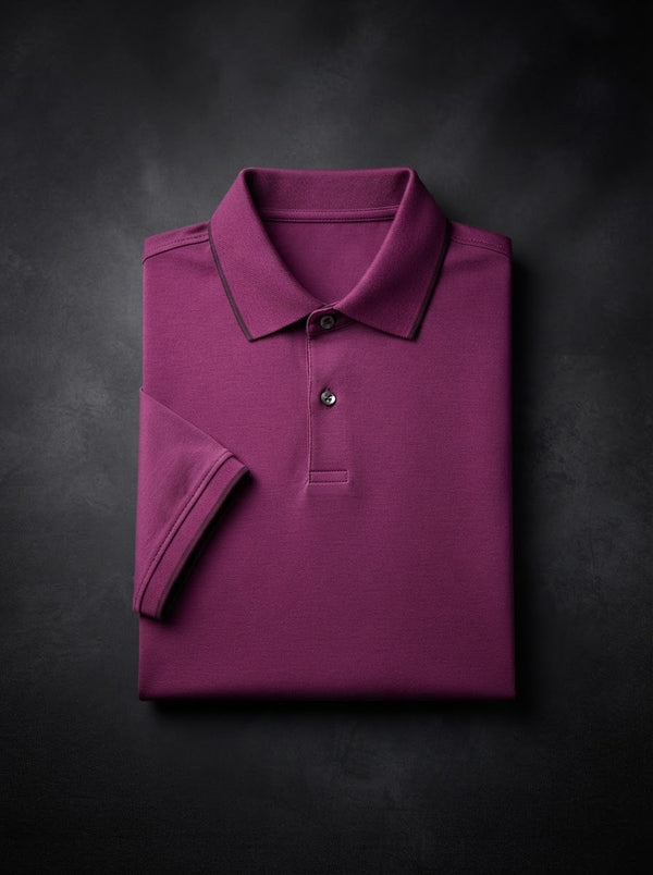 301N Jersey Slim Fit Polo Knit — Magenta