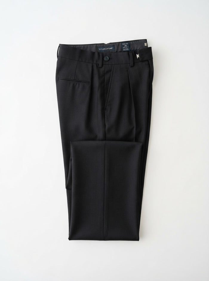 PT Double Pleated Regular Fit Dress Pants — Jet Black